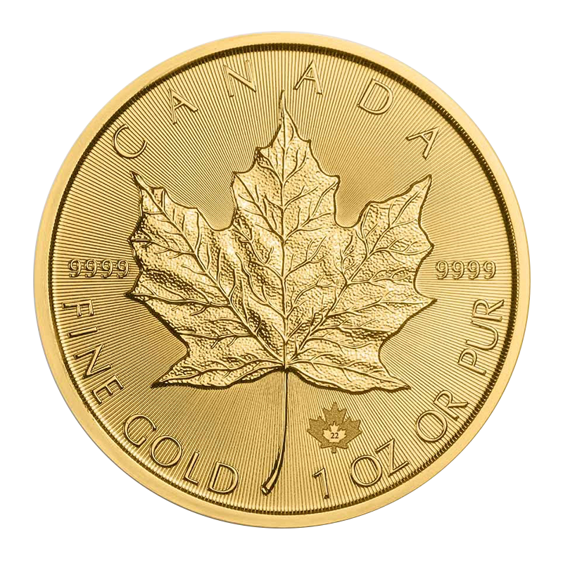 Image for 1 oz Gold Maple Leaf Coin (2022) from TD Precious Metals